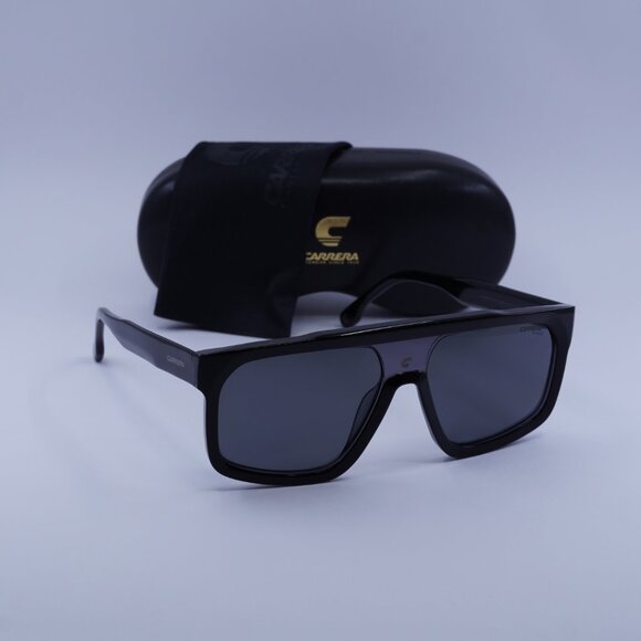 CARRERA 1061/S 008A M9 Sunglasses Black Square Frame, Grey Polarized Lenses - Picture 11 of 11